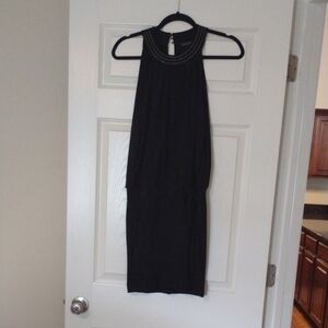 Elegant Black Halter Dress
